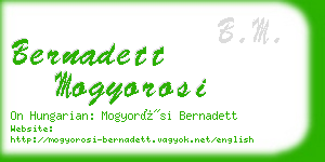 bernadett mogyorosi business card